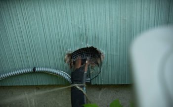 AC Unit Hole Being fixed