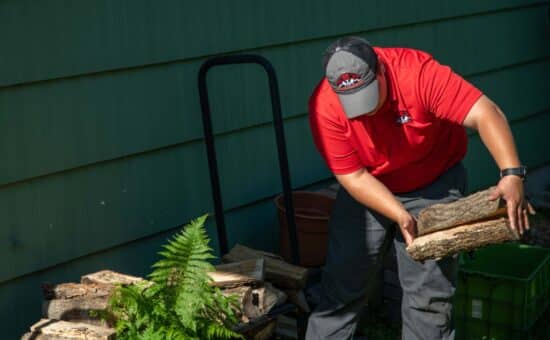 Clearing Firewood From the Foundation