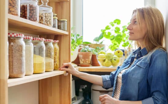 Woman in the pantry